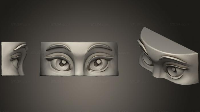 Анатомия скелеты и черепа (Глаза мультяшные, ANTM_1018) 3D модель для ЧПУ станка